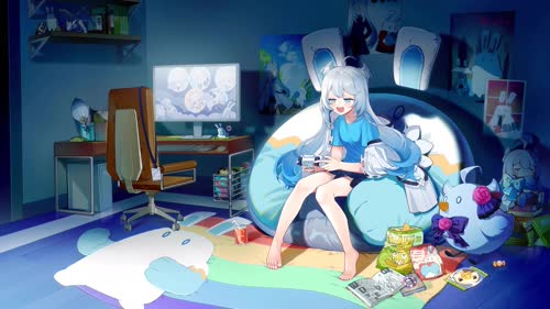 玩游戏的女孩